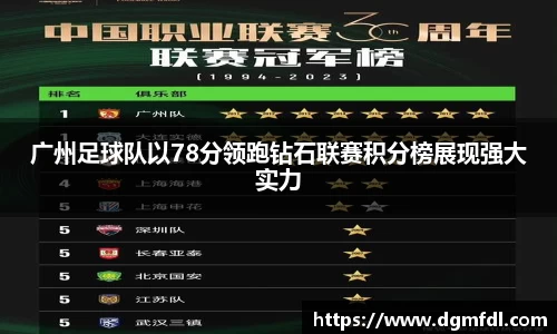 广州足球队以78分领跑钻石联赛积分榜展现强大实力